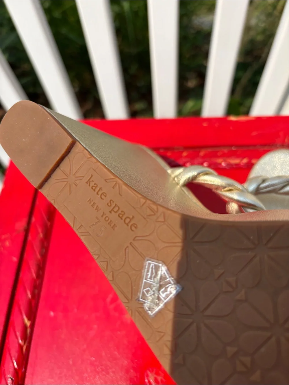 Kate Spade Gold Wedges Size 7.5, Worn Once